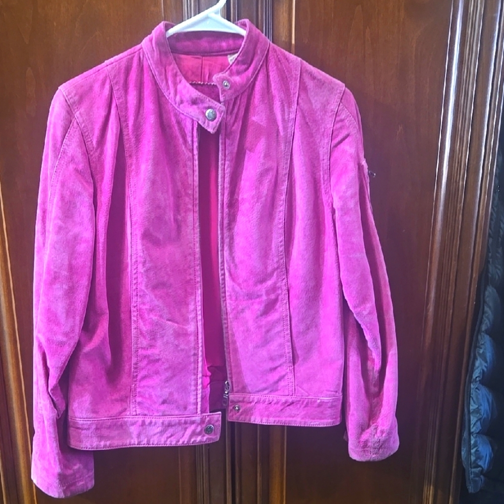I.E. Relaxed Pink Suede Jacket